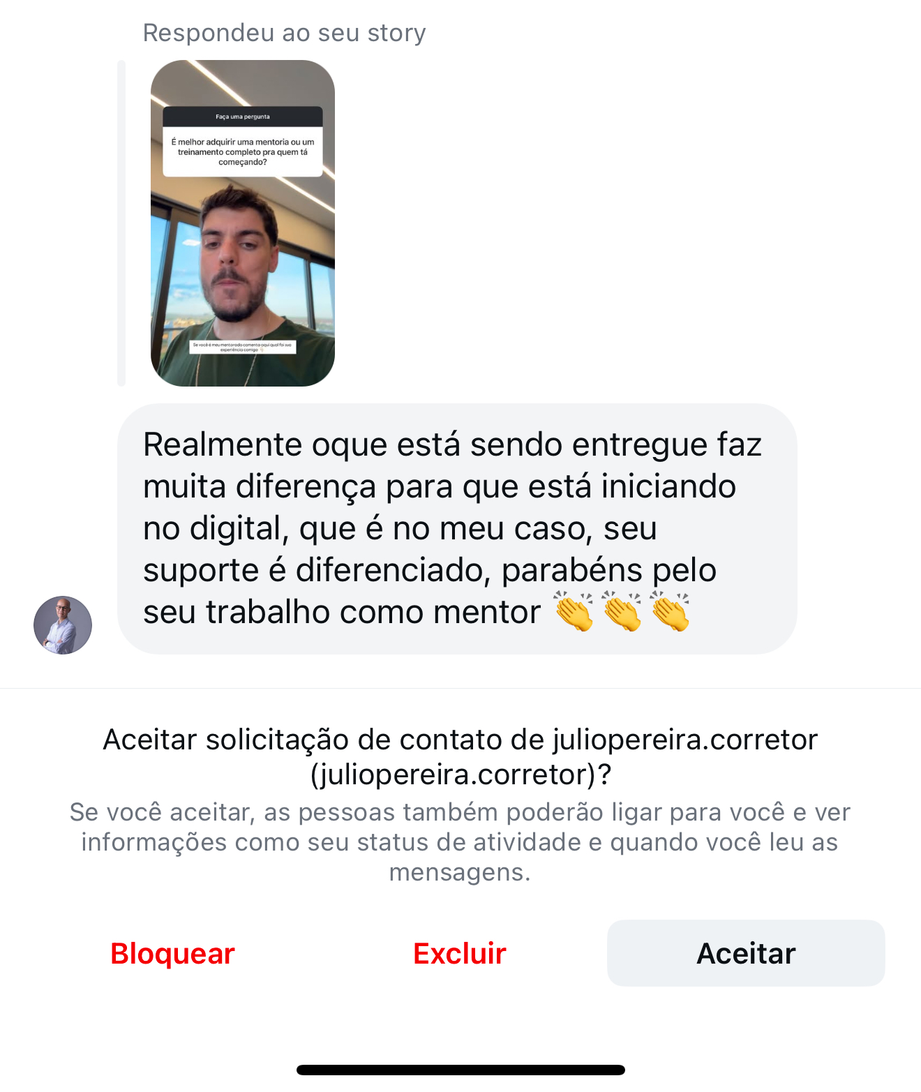 Print de depoimento de aluno da Fórmula de Vendas Online 4
