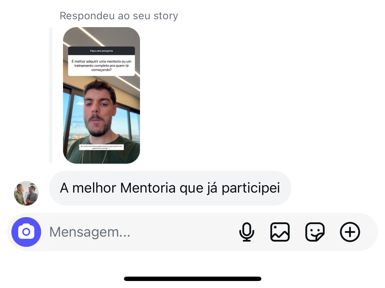 Print de depoimento de aluno da Fórmula de Vendas Online 1